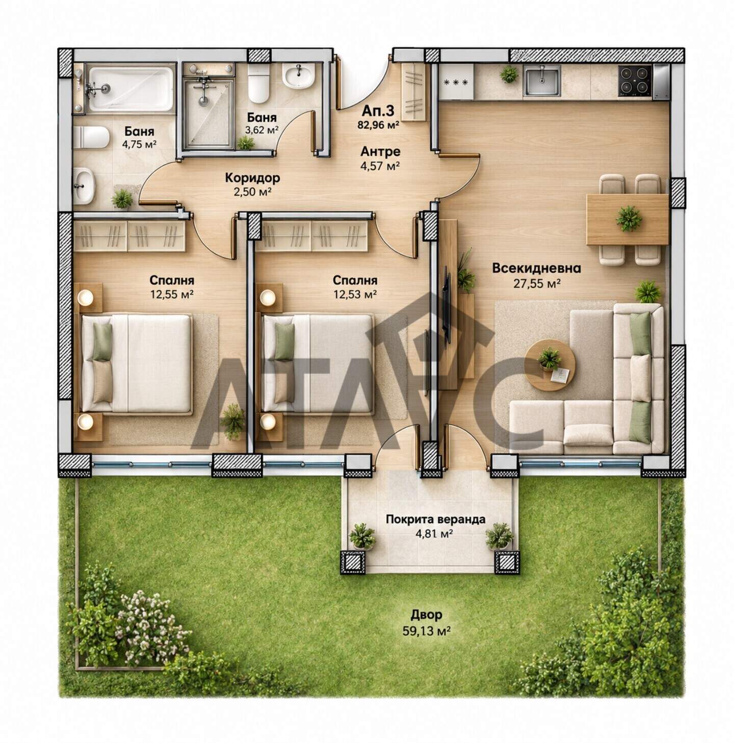Üç odalı Apartman olarak Proslav, Plovdiv – fotoğraf 2