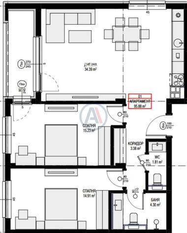 Vânzare - Apartament în Ovcea Kupel 2,  Sofia