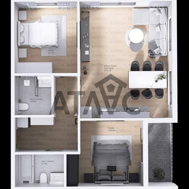 Satış - Apartman olarak Kiuçuk Parij,  Plovdiv