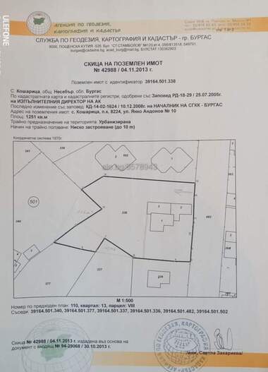 Продажба - Парцел за строителство в Кошарица,  Бургас