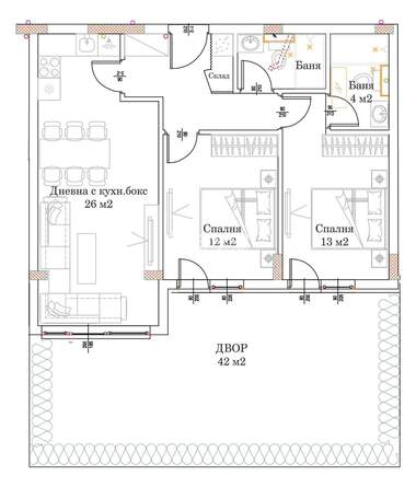 Satış - Apartman olarak Vastaniçeski,  Plovdiv
