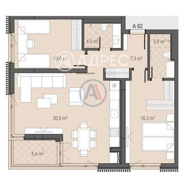 For sale - Apartment in Borovo,  Sofia