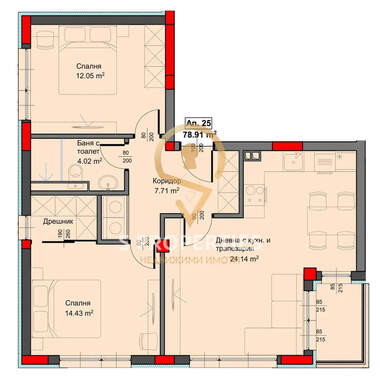 Verkauf - Wohnung in Asparuhowo,  Warna