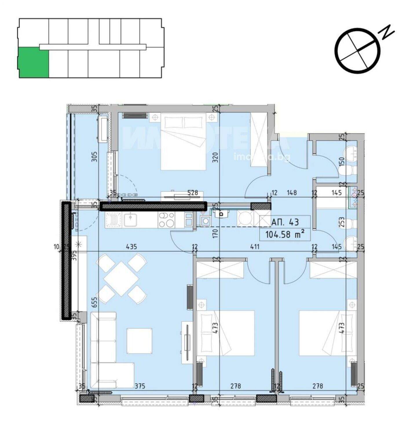 Cu patru camere Apartament în Malinova Dolina, Sofia – fotografia 4