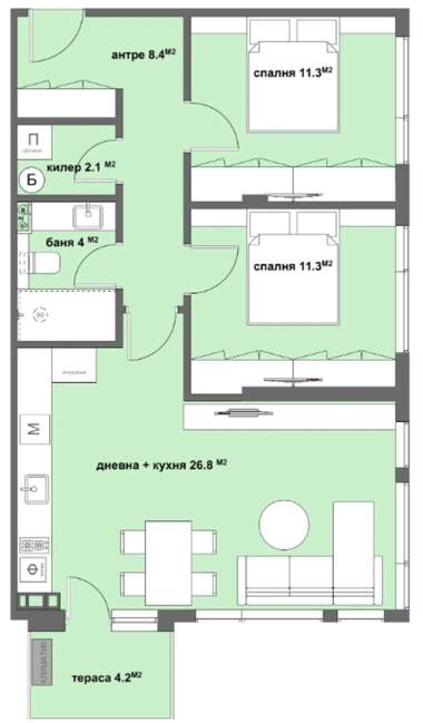 Verkauf - Wohnung in Aiazmoto,  Stara Zagora