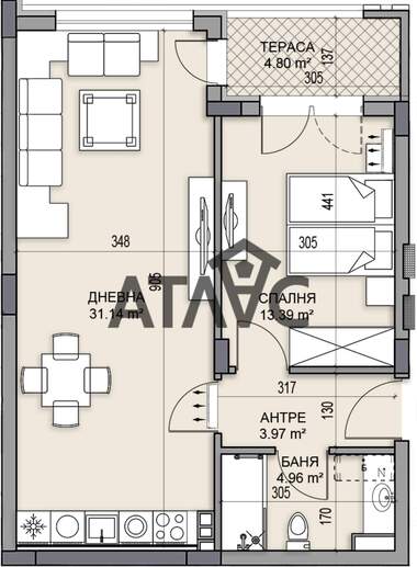 Satış - Apartman olarak Gagarin,  Plovdiv