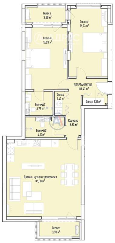 Verkauf - Wohnung in Mladost-4,  Sovia