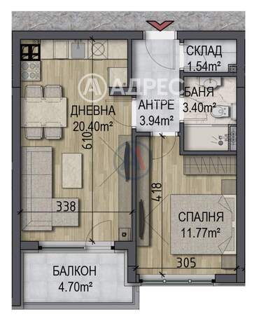 Verkauf - Wohnung in Owtscha Kupel,  Sovia