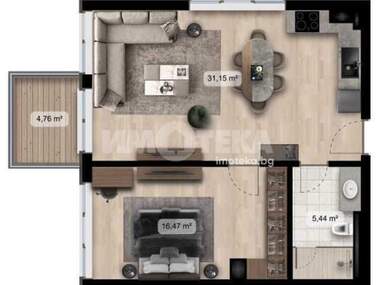 For sale - Apartment in Poligona,  Sofia