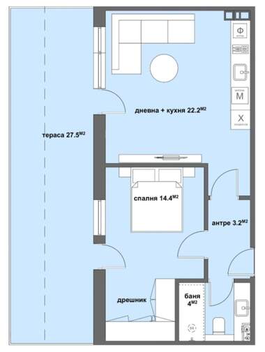 Satış - Apartman olarak Jeleznik-iztok,  Stara Zagora