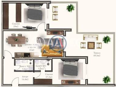 For sale - Apartment in k.k. Chayka,  Varna