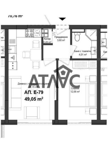 Satış - Apartman olarak Gagarin,  Plovdiv