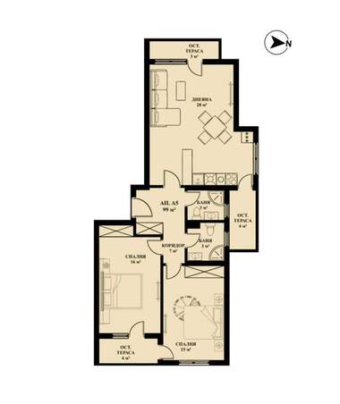 Продажба - Апартамент в Люлин-5,  София