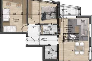 Satış - Apartman olarak Ovça Kupel,  Sofia