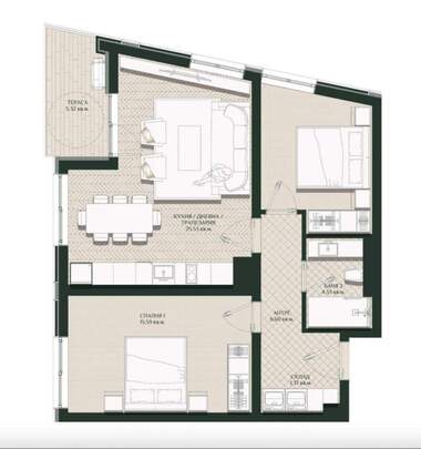For sale - Apartment in Horizont,  Burgas