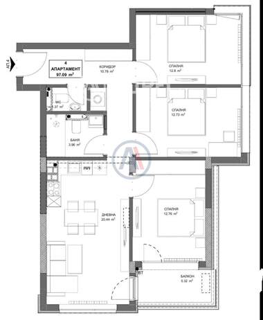 Satış - Apartman olarak Obelia 2,  Sofia