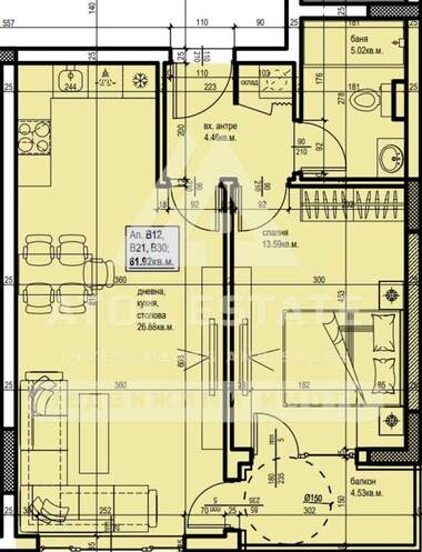 Vânzare - Apartament în Hristo Smirnenski,  Plovdiv