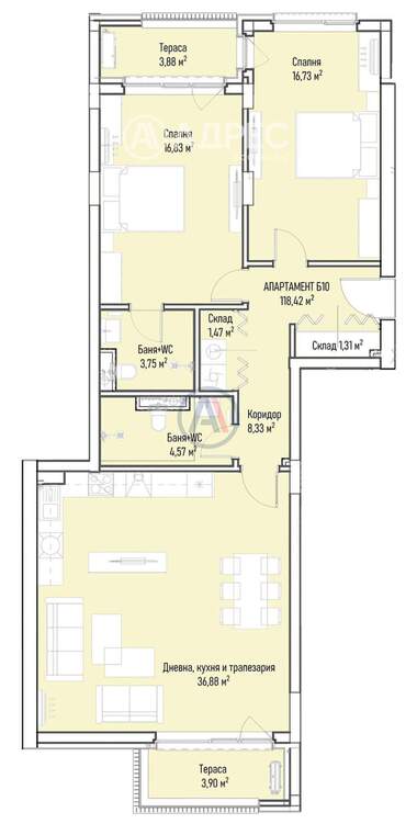 Verkauf - Wohnung in Mladost-4,  Sovia
