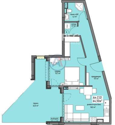 For sale - Apartment in Promishlena zona - Sever,  Burgas