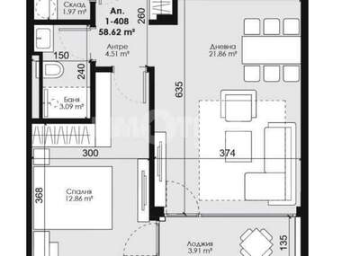For sale - Apartment in Kostinbrod,  Sofia Oblast