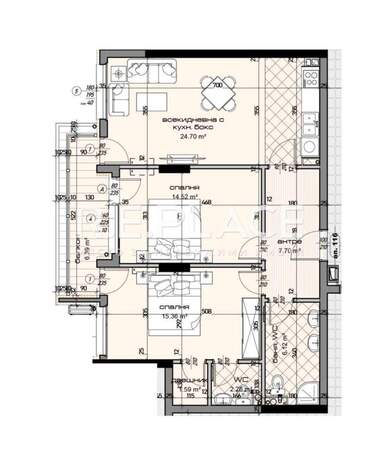 Verkauf - Wohnung in Mladost 1,  Warna