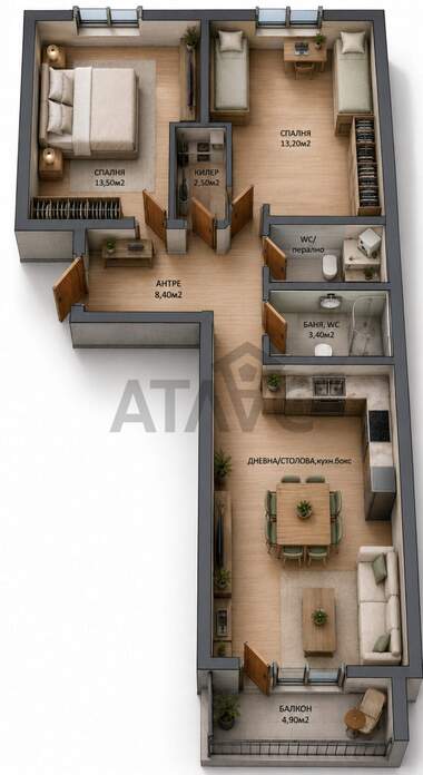 Satış - Apartman olarak Trakia,  Plovdiv