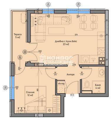Vânzare - Apartament în Hristo Smirnenski,  Plovdiv