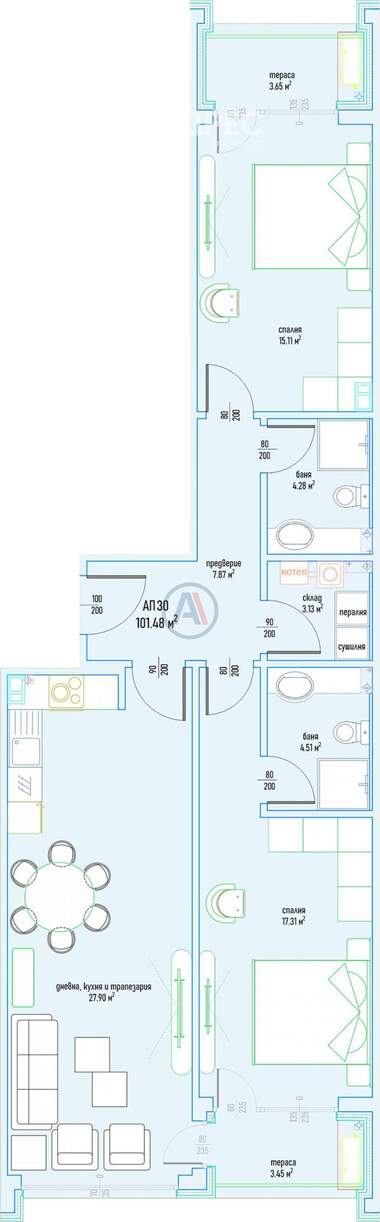 Vânzare - Apartament în Malinova Dolina,  Sofia