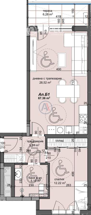 Verkauf - Wohnung in Trakia,  Plowdiw