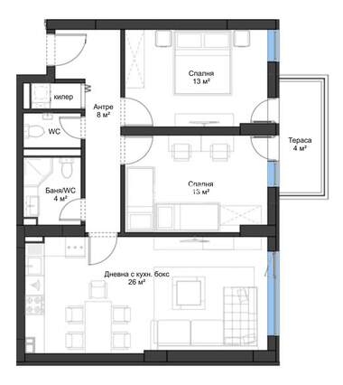 For sale - Apartment in Vastanicheski,  Plovdiv