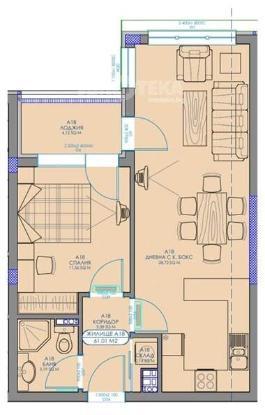 Satış - Apartman olarak Obelia 2,  Sofia