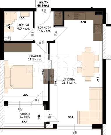 Satış - Apartman olarak Kaysieva gradina,  Varna