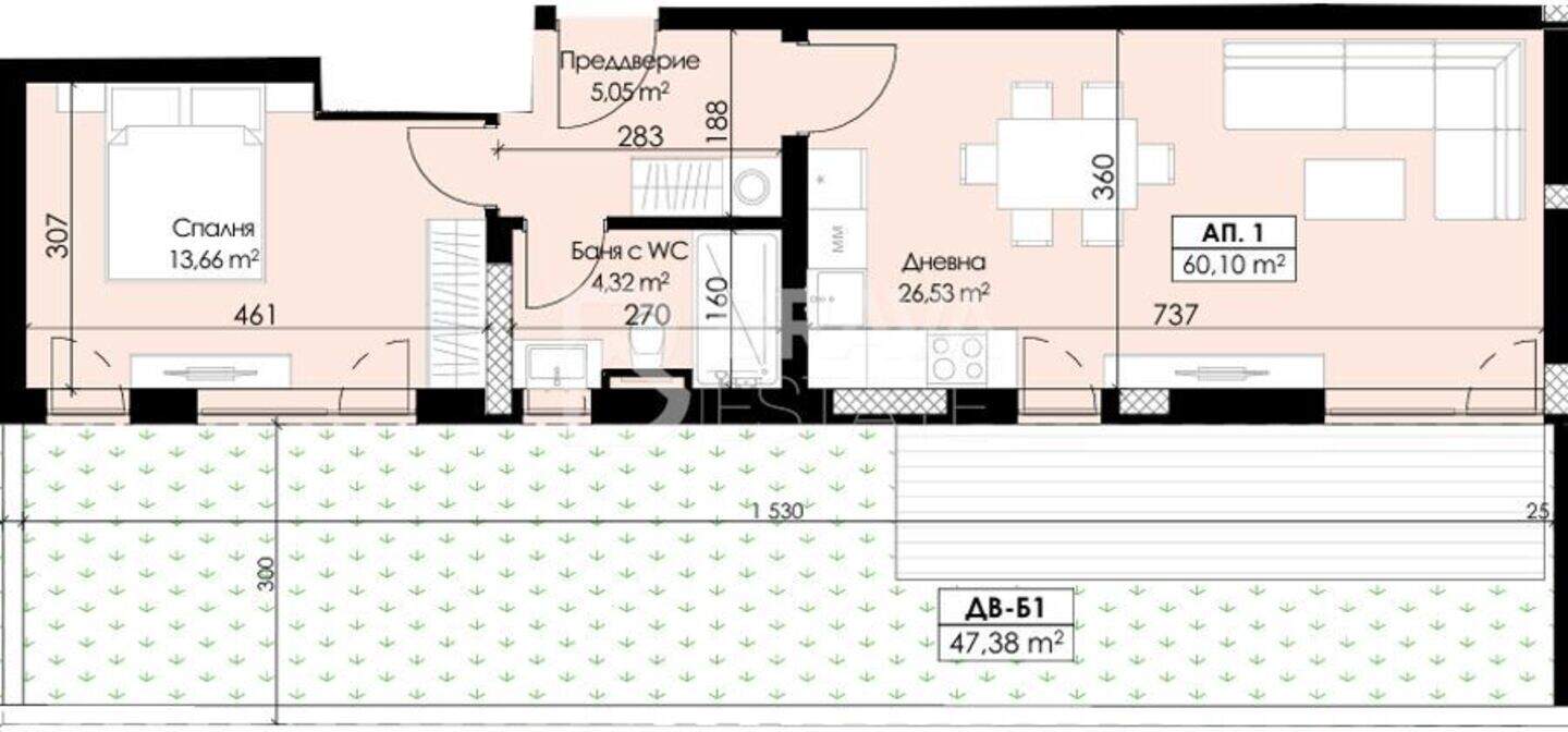 Zweizimmer Wohnung in Otdih i kultura, Plovdiv – Foto 2