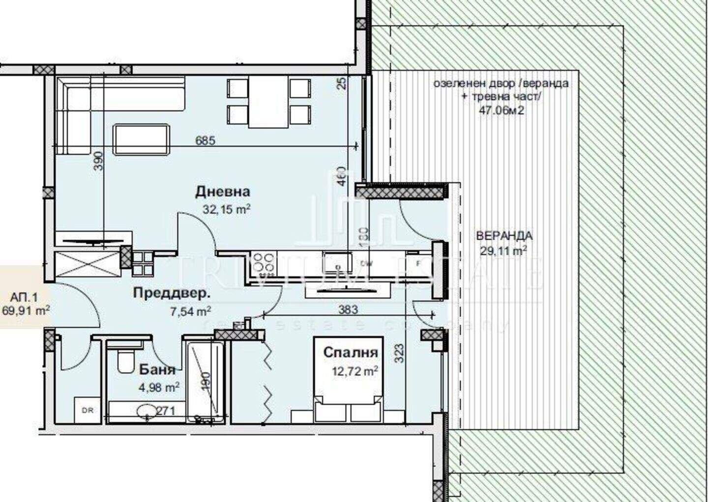Cu două camere Apartament în Ostromila, Plovdiv – fotografia 6