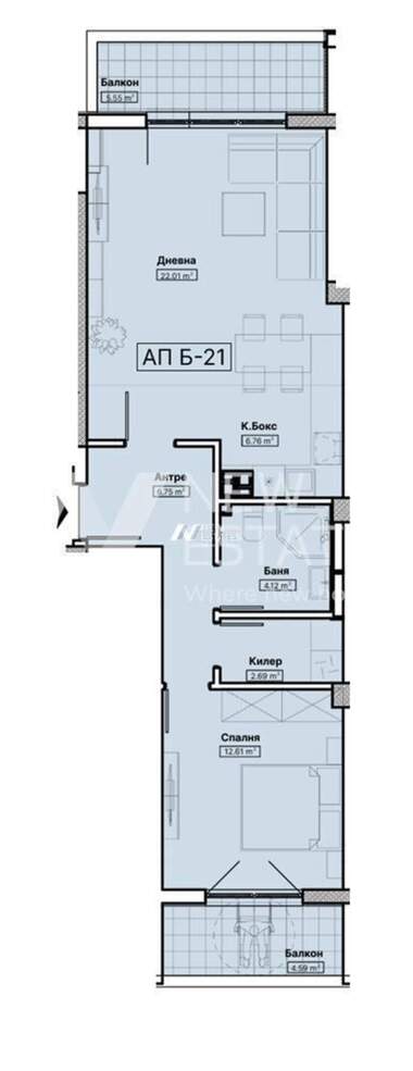 Vânzare - Apartament în Băkston,  Sofia