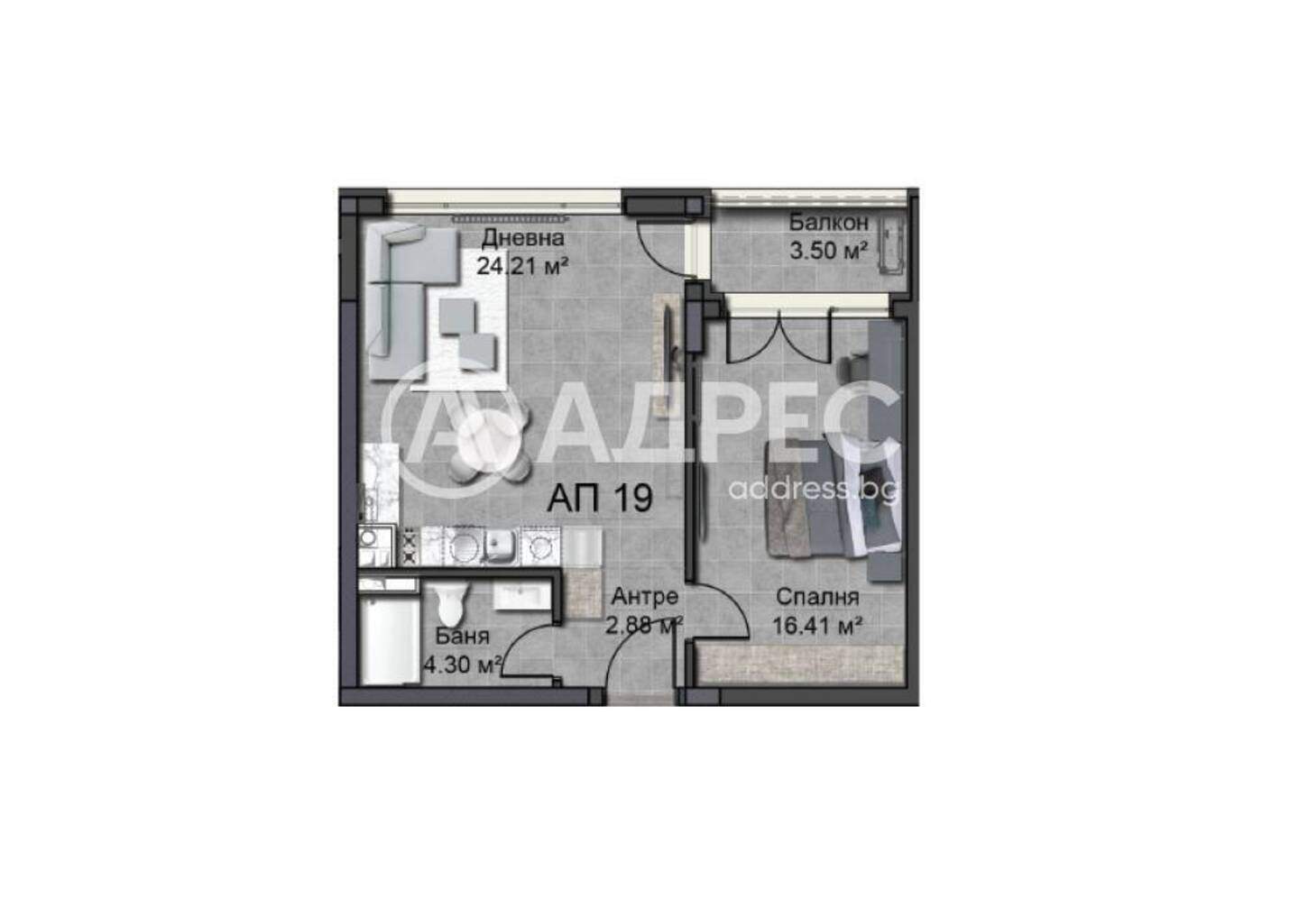 Zweizimmer Wohnung in Owtscha Kupel, Sofia – Foto 4