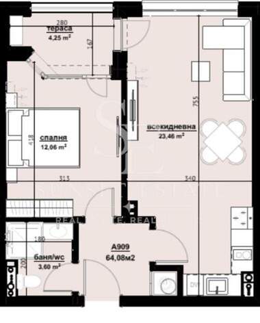 For sale - Apartment in Horizont,  Burgas