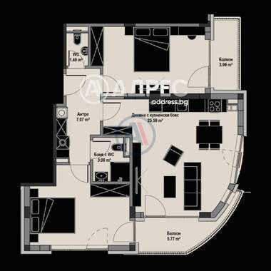For sale - Apartment in Vitosha,  Sofia