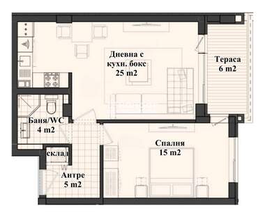For sale - Apartment in Karshiaka,  Plovdiv