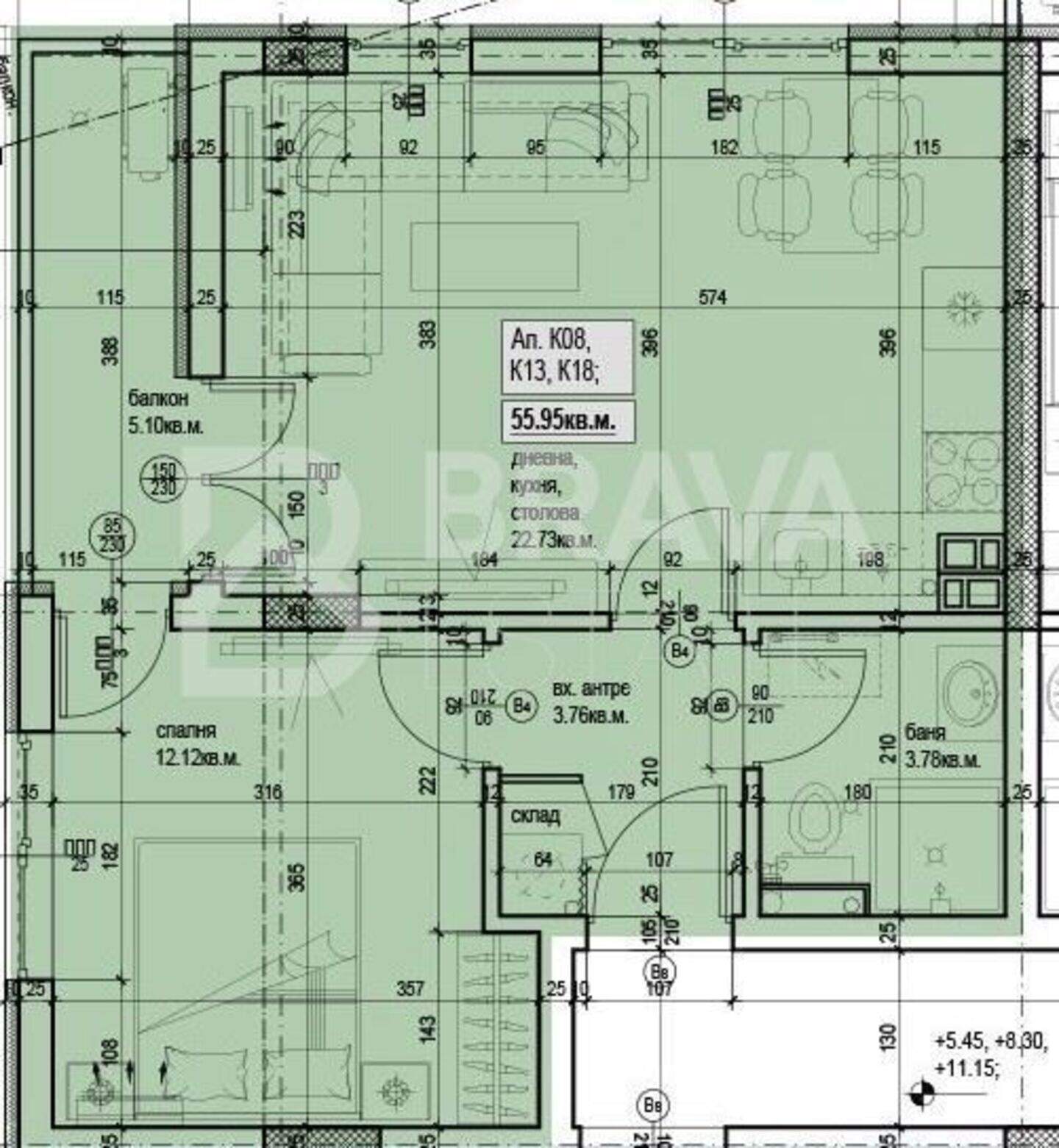 Zweizimmer Wohnung in Hristo Smirnenski, Plovdiv – Foto 4