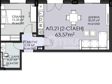 Verkauf - Wohnung in Owtscha Kupel,  Sovia