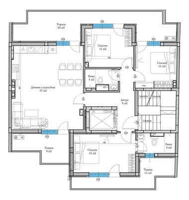 Vânzare - Apartament în Center,  Plovdiv