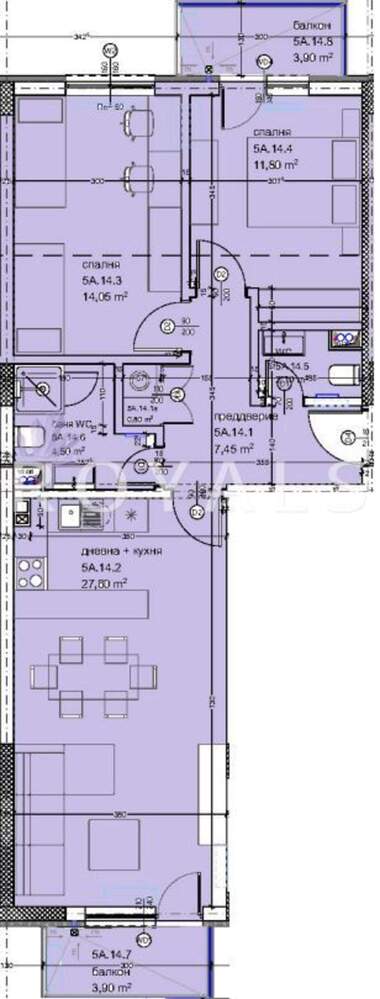 Verkauf - Wohnung in Wazrajdane 1,  Warna