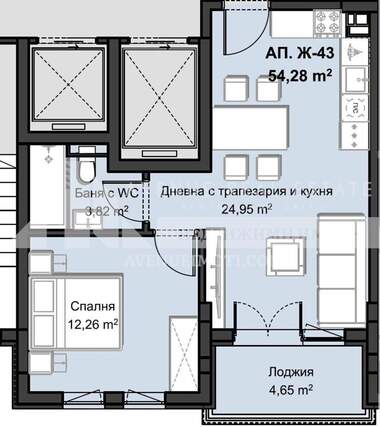 Satış - Apartman olarak Hristo Smirnenski,  Plovdiv
