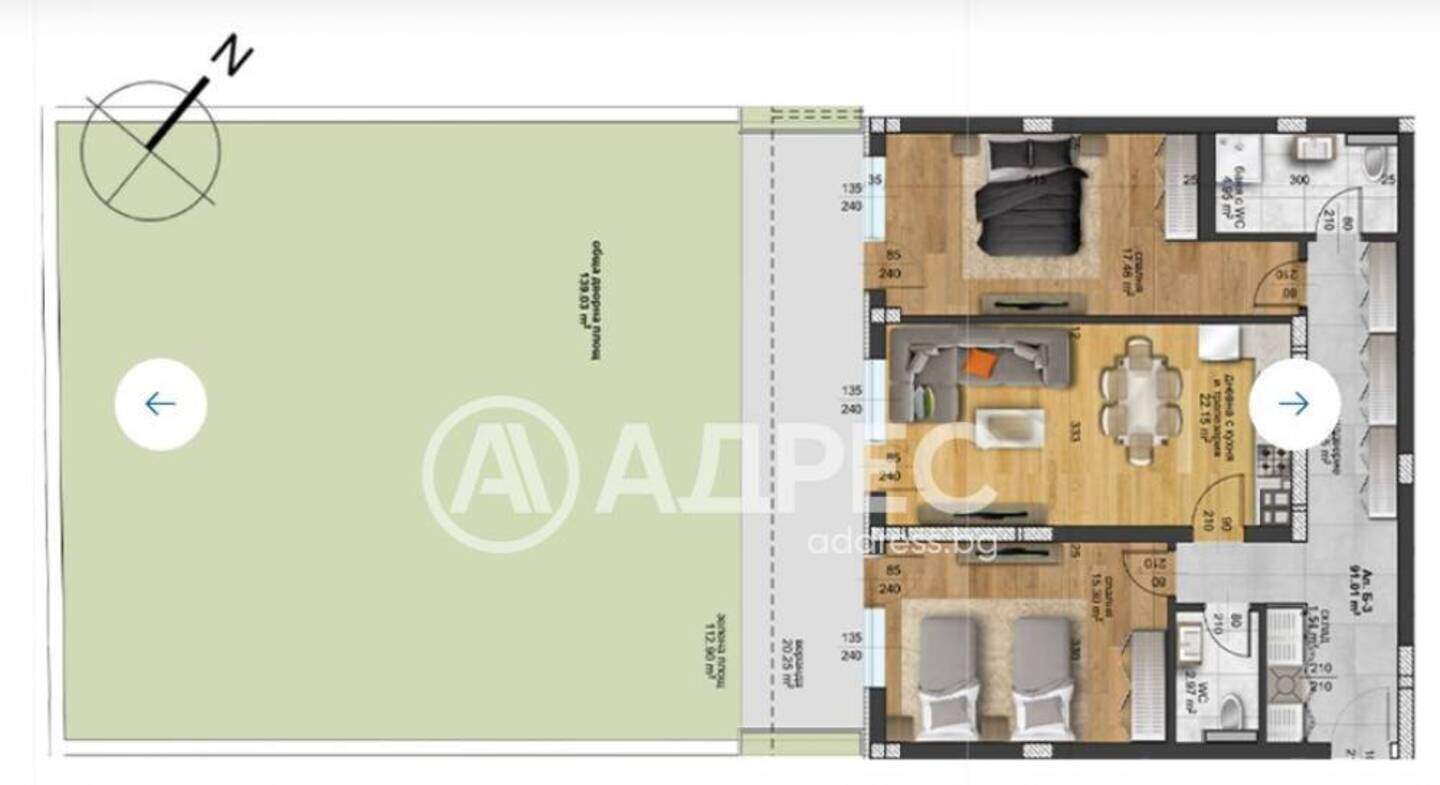 Üç odalı Apartman olarak Raion Zapaden, Plovdiv – fotoğraf 4