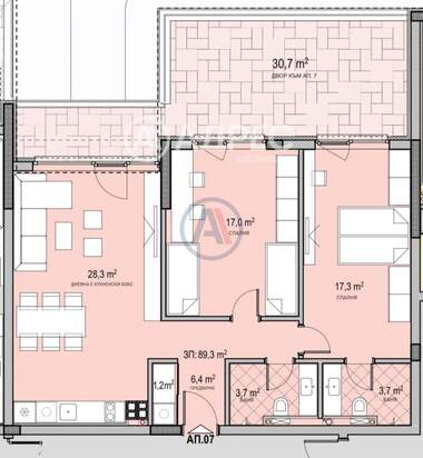 Satış - Apartman olarak Ovça Kupel 2,  Sofia