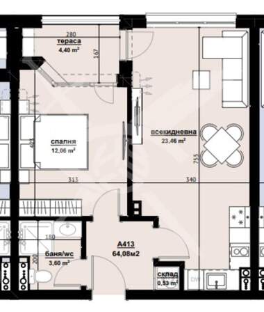 Satış - Apartman olarak Horizont,  Burgas