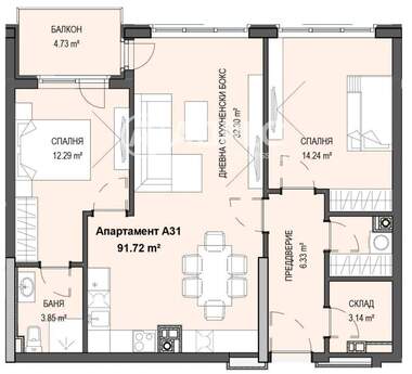 Satış - Apartman olarak Krastova vada,  Sofia