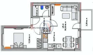 Satış - Apartman olarak Malinova Dolina,  Sofia