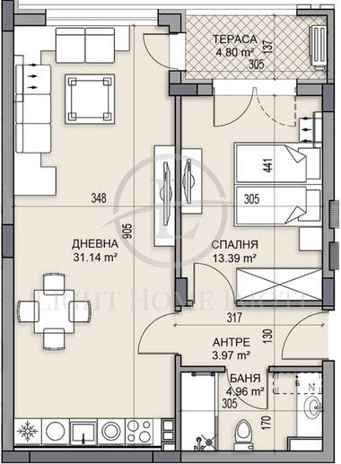 Satış - Apartman olarak Gagarin,  Plovdiv